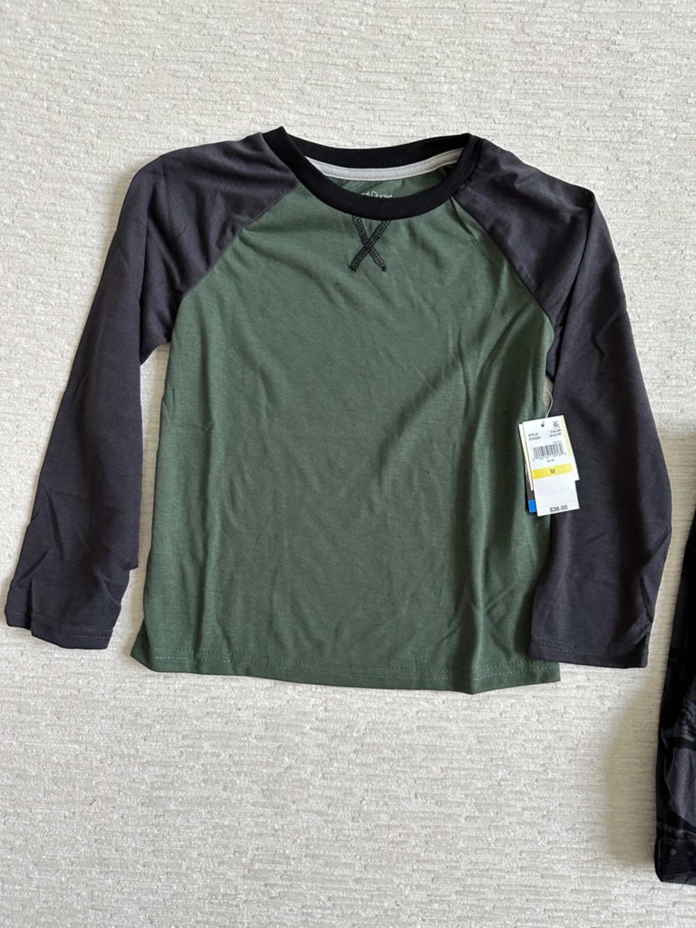 Cuddl Duds Green Long Sleeve Top with Black/Gray Jogger Bottoms NWT - Picture 5 of 6